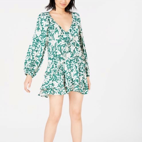 Free People Dresses & Skirts - Free People Rebecca Floral Print Ruffle Dress